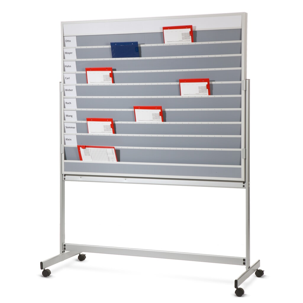 2-in-1 werkplaatsplanner MOBIL, planner en whiteboard Product afbeelding: 2-in-1 werkplaatsplanner MOBIL, planner en whiteboard
