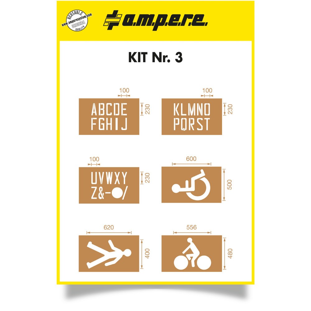 Product afbeelding: A.M.P.E.R.E. Set sjablonen, 3 tot 6 sjablonen