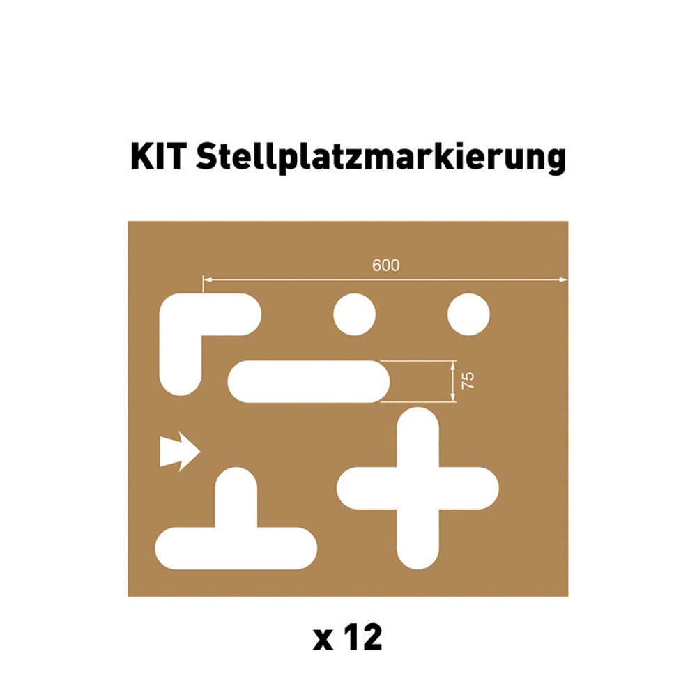 Product afbeelding: A.M.P.E.R.E. Sjabloonset parkeerplaatsmarkering
