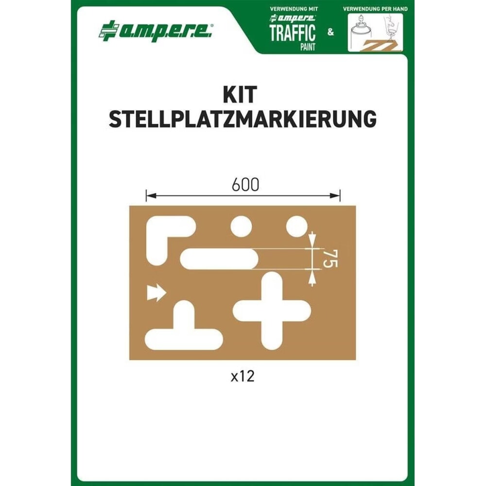 Product afbeelding: A.M.P.E.R.E. Sjabloonset parkeerplaatsmarkering