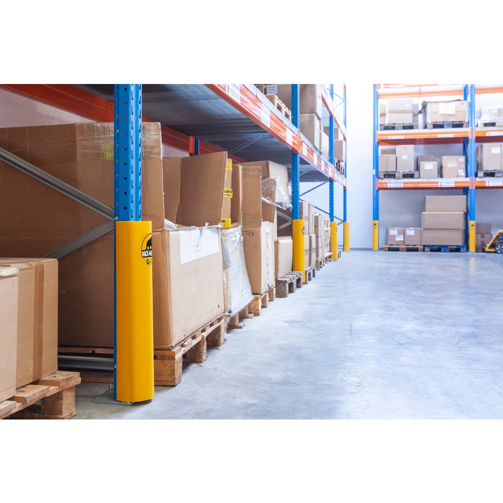 Productafbeelding nr. 4: A.M.P.E.R.E. Aanrijbescherming voor stellingen Rack Mammut®, van kunststof, verkeersgeel, model S, binnenafmetingen hxb 600 x 70 - 89 mm