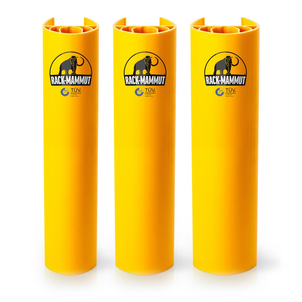 Productafbeelding nr. 2: A.M.P.E.R.E. Aanrijbescherming voor stellingen Rack Mammut®, van kunststof, verkeersgeel, model S, binnenafmetingen hxb 600 x 70 - 89 mm