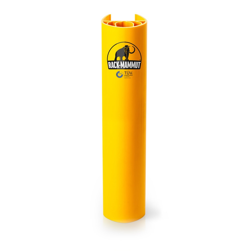 Product afbeelding: A.M.P.E.R.E. Aanrijbescherming voor stellingen Rack Mammut®, van kunststof, verkeersgeel, model S, binnenafmetingen hxb 600 x 70 - 89 mm