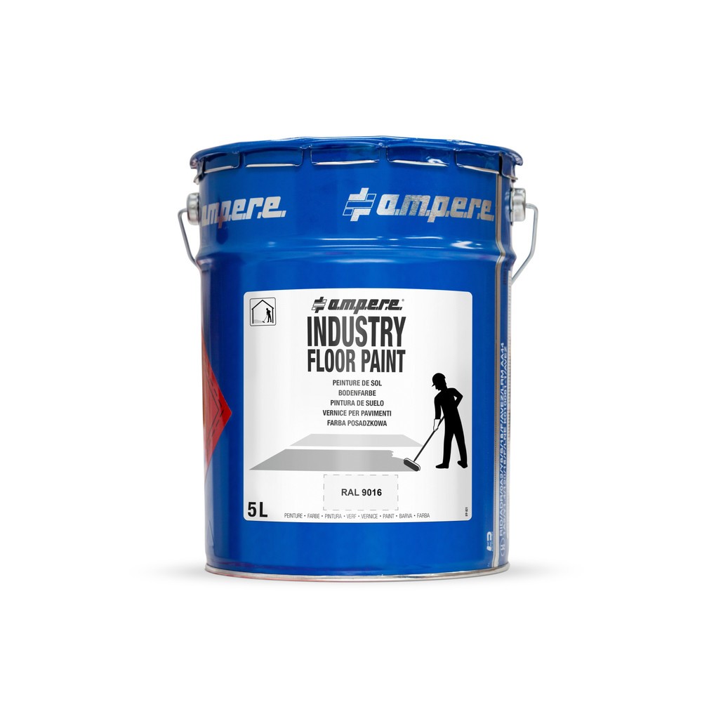 Productafbeelding nr. 1: A.M.P.E.R.E. Vloermarkeringsverf Traffic Floor Paint, 5 l, wit