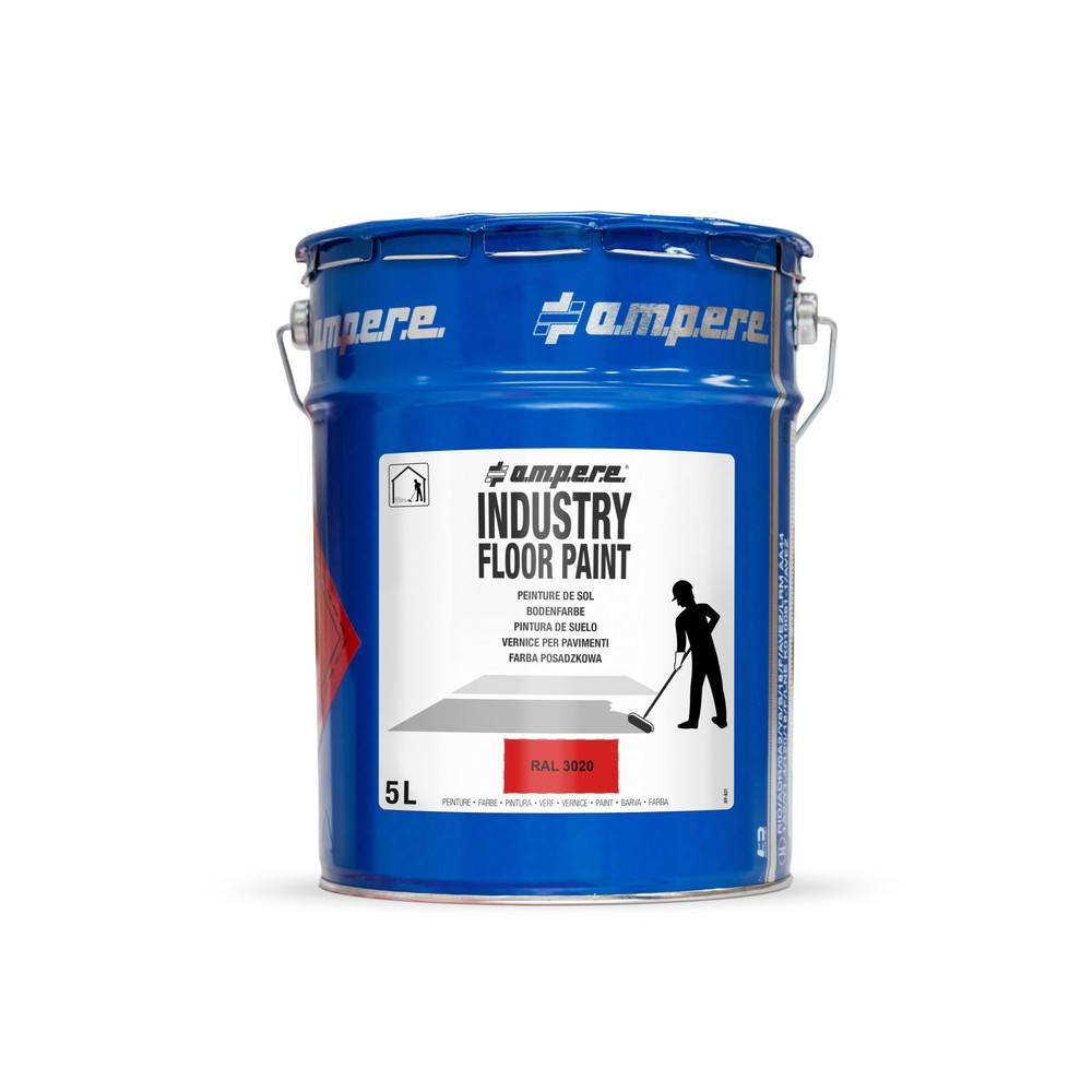 Productafbeelding nr. 1: A.M.P.E.R.E. Vloermarkeringsverf Traffic Floor Paint, 5 l, rood