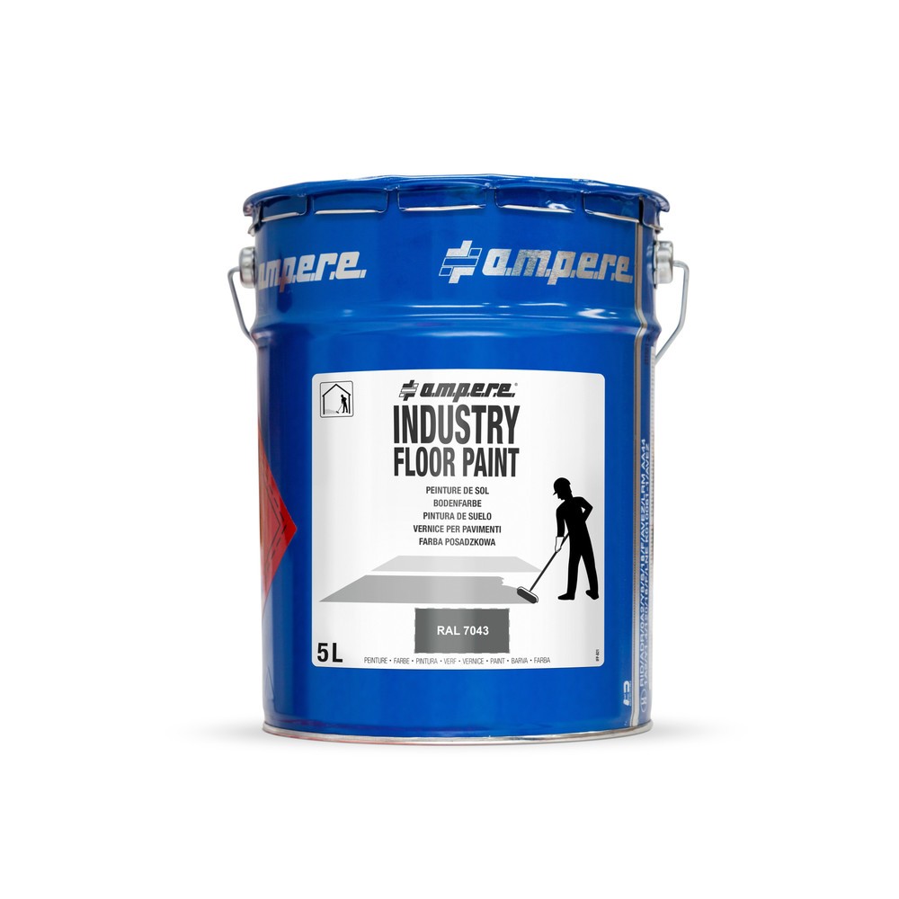 Productafbeelding nr. 1: A.M.P.E.R.E. Vloermarkeringsverf Traffic Floor Paint, 5 l, grijs