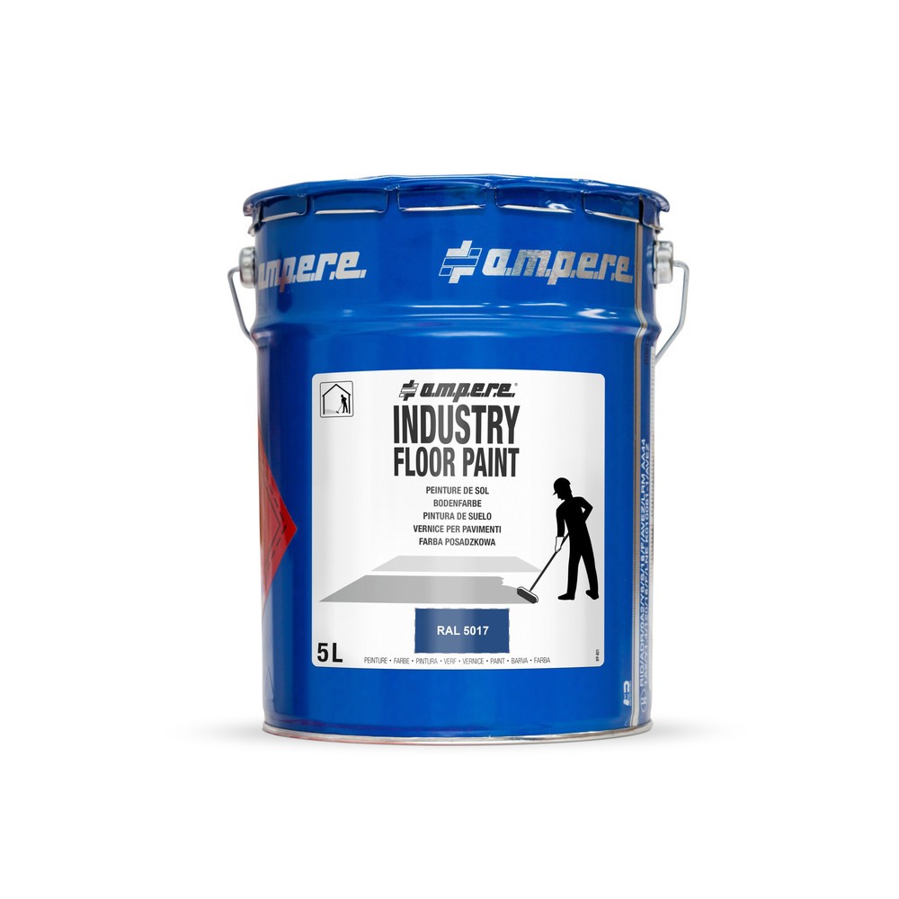 Productafbeelding nr. 1: A.M.P.E.R.E. Vloermarkeringsverf Traffic Floor Paint, 5 l, blauw