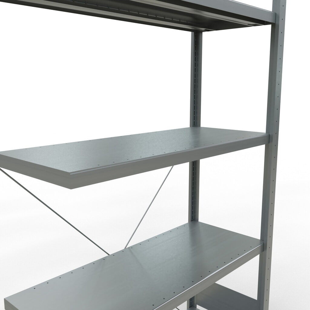 Productafbeelding nr. 5: Aanbouwelement voor complete legbordstelling SCHULTE, inhaaksysteem, vaklast 250 kg, hxbxd 2.000 x 1.000 x 400 mm