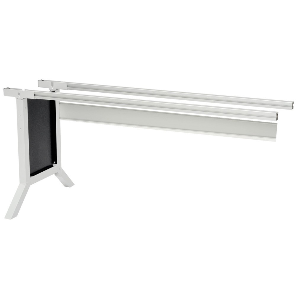Product afbeelding: Aanbouwtafel werkpleksysteem, hoogteverstelling met kruk, diepzwart