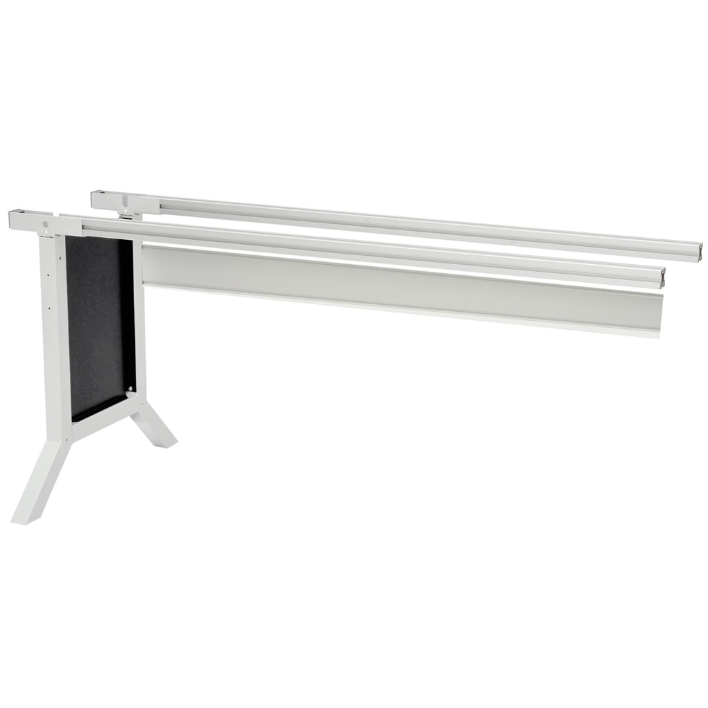 Product afbeelding: Aanbouwtafel werkpleksysteem, hoogteverstelling met kruk, diepzwart