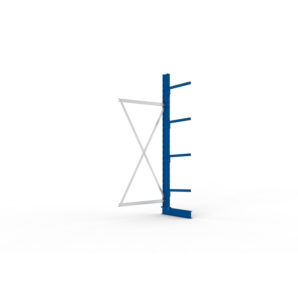 Aanbouwelement draagarmstelling META, enkelzijdig, draagvermogen per arm 175 kg, hxbxd 2.500 x 1.030 x 710 mm Product afbeelding: Aanbouwelement draagarmstelling META, enkelzijdig, draagvermogen per arm 175 kg, hxbxd 2.500 x 1.030 x 710 mm