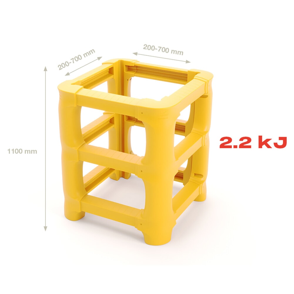 Productafbeelding nr. 4: Aanrijbescherming voor pilaren BOPLAN® CP Universal, op maat te snijden, hoogte 1.100 mm, voor pilaaromafmetingen (bxd) 700 x 700 mm.