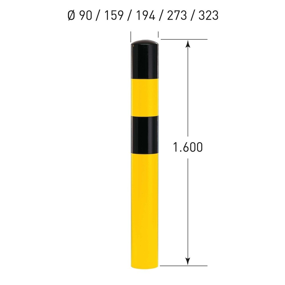 Productafbeelding nr. 4: Beschermpaal MORAVIA, voor verankeren in beton, voor buiten, hoogte 1.600 mm, Ø 159 mm