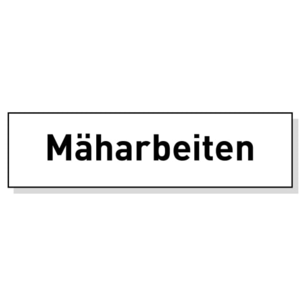 Product afbeelding: Aanvullende tekst voor vouwsignaal TRIO, maaiwerkzaamheden, breedte 700 mm