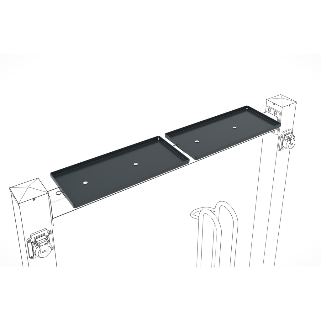 Opbergvak voor laadmodule wsm®, voor 1 plaats, antracietgrijs Product afbeelding: Opbergvak voor laadmodule wsm®, voor 1 plaats, antracietgrijs