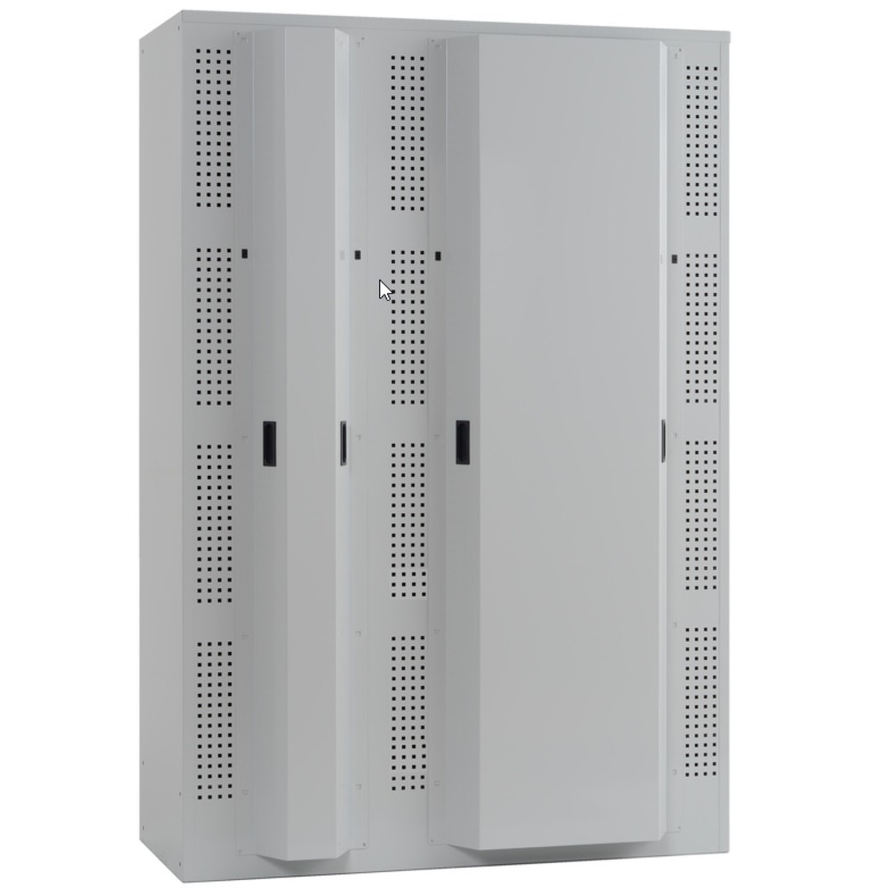 Productafbeelding nr. 2: Acculaadkast LISTA, (bxdxh) 1205x585x1790 mm, 3x4 vakken, 2 modules per vak, lichtgrijs