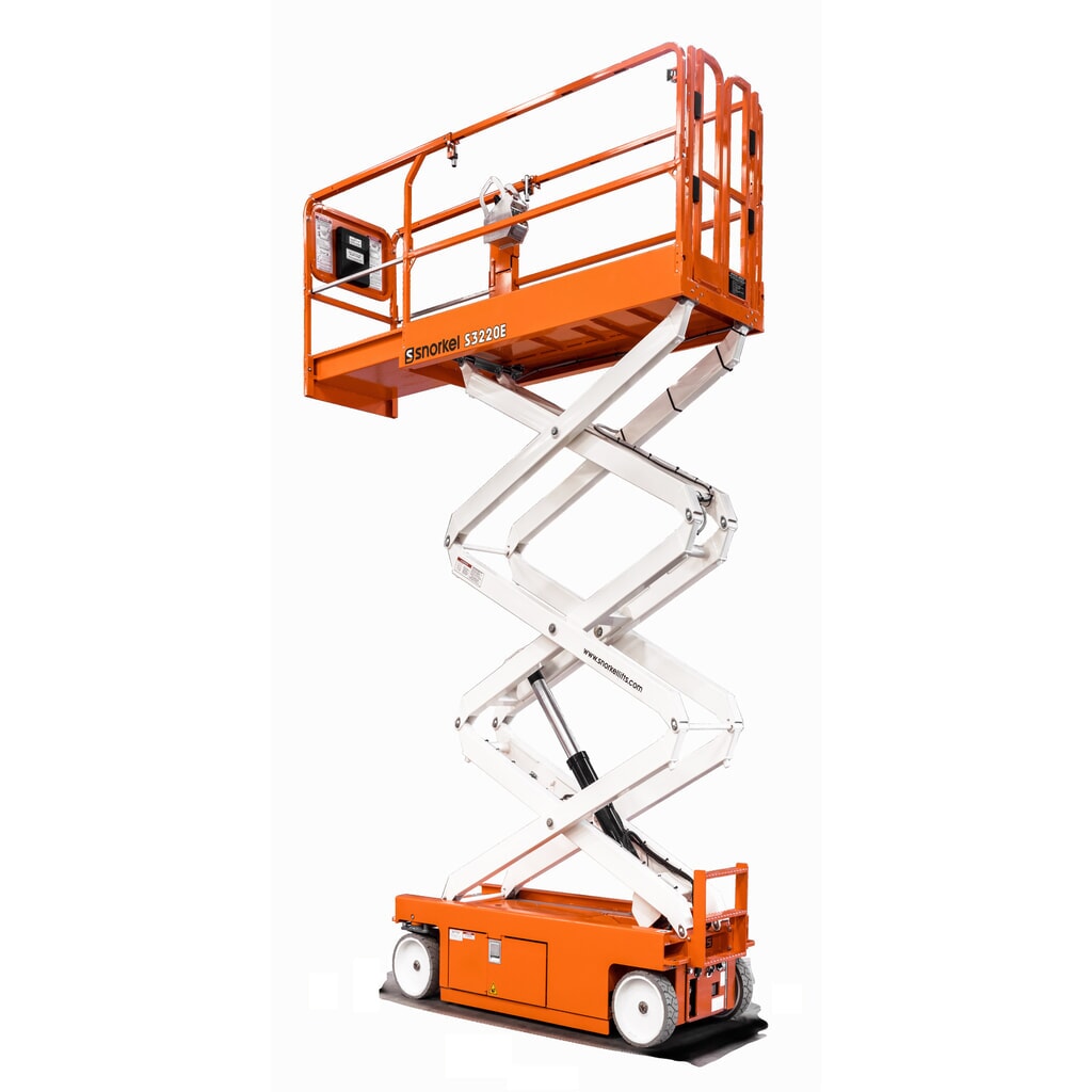 Accuschaarhoogwerker Snorkel S3220E, elektrisch verrijdbaar, draagvermogen 409 kg, werkhoogte max. 8,1 m Product afbeelding: Accuschaarhoogwerker Snorkel S3220E, elektrisch verrijdbaar, draagvermogen 409 kg, werkhoogte max. 8,1 m