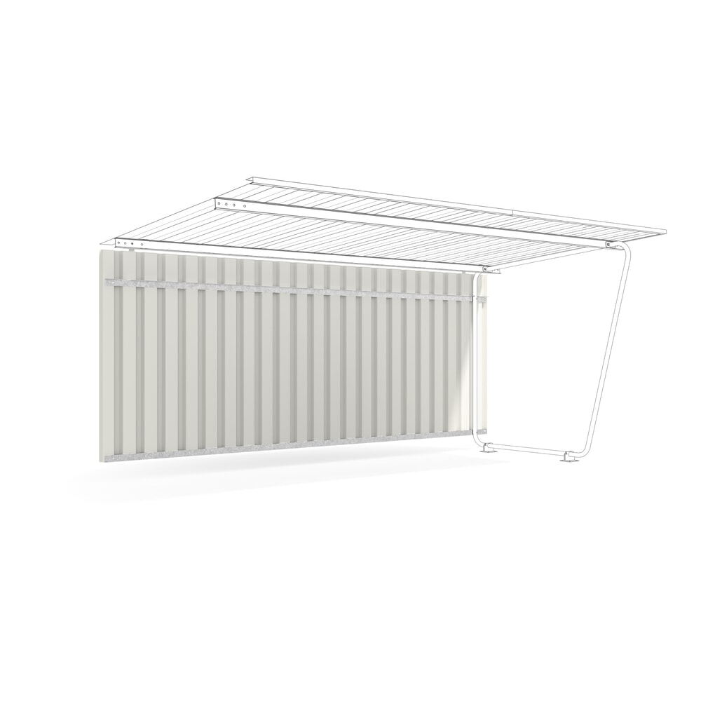 Product afbeelding: Achterwand voor overkapping voor 1-zijdig basisveld met breedte 4.300 mm