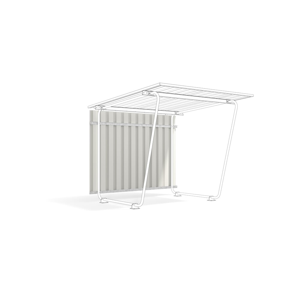 Product afbeelding: Achterwand voor overkapping voor 1-zijdig basisveld met breedte 2.145 mm
