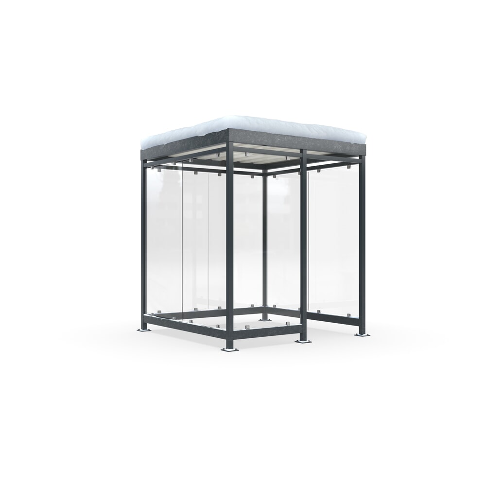 Product afbeelding: Rookoverkapping wsm® KÖLN ALPINE, volledig gemonteerd, sneeuwlast max. 5,60 kg/m², 7 elementen, zonder bestrating, antracietgrijs