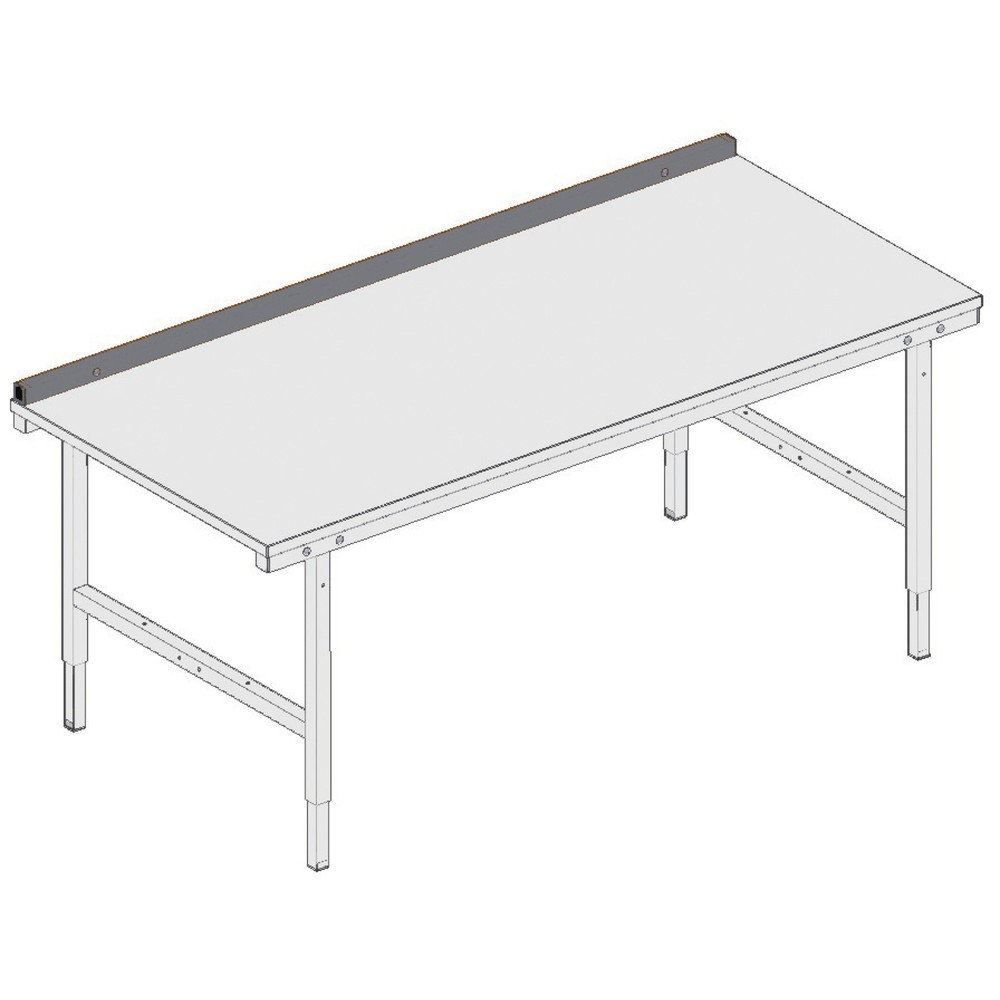 Productafbeelding nr. 2: Achterwand voor paktafelsysteem, hxbxd 40 x 2.000 x 40 mm