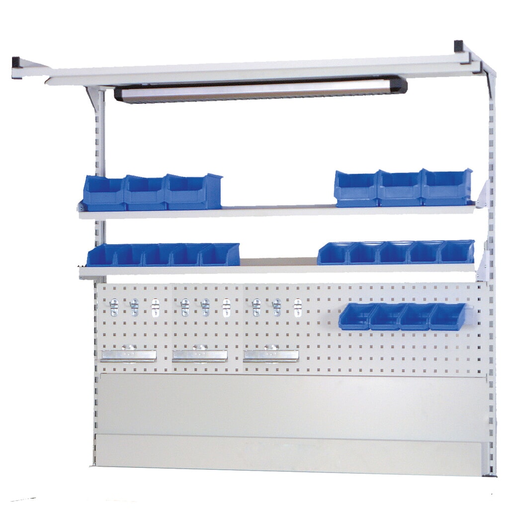 Werkbankopbouw voor werkbanktafel Bedrunka+Hirth, bxh 1.500 x 1.250 mm Product afbeelding: Werkbankopbouw voor werkbanktafel Bedrunka+Hirth, bxh 1.500 x 1.250 mm