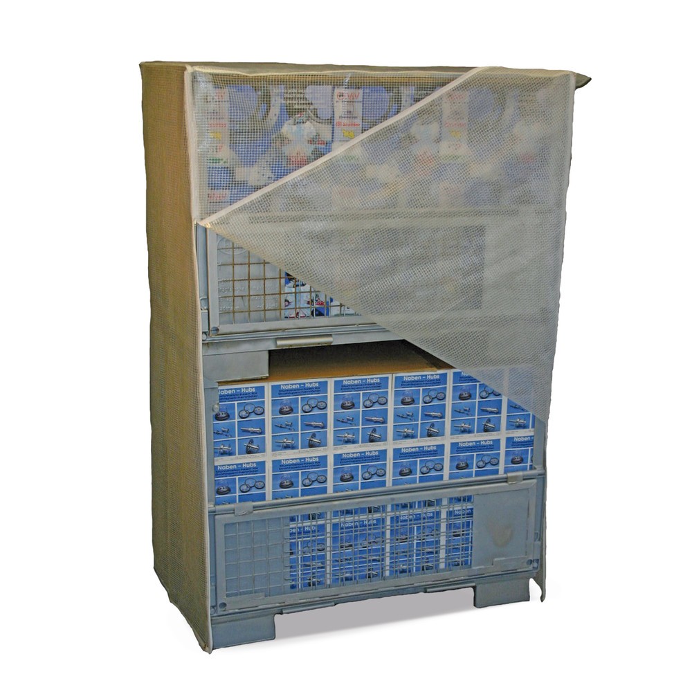 Productafbeelding nr. 1: Afdekhoes met zoom en ogen, h x b x d 1.930 x 1.250 x 850 mm, transparant, ritssluiting