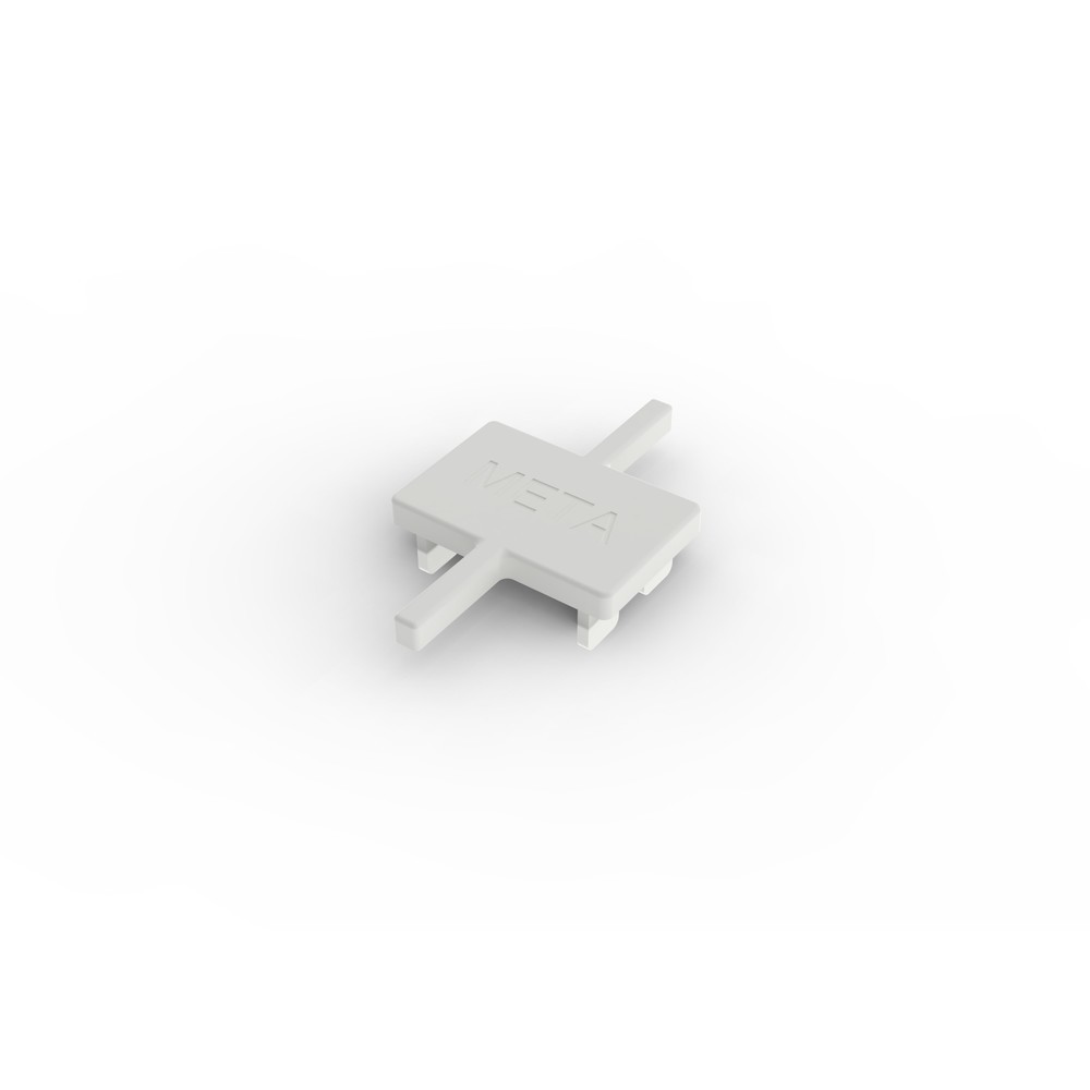 Product afbeelding: Afdekkap voor legbordstelling META, pvc, RAL 7035 lichtgrijs, dubbel