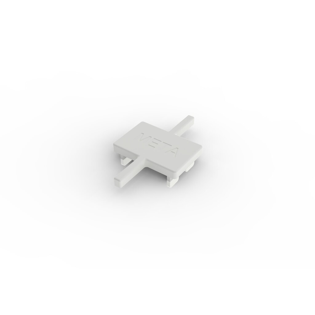Product afbeelding: Afdekkap voor legbordstelling META, pvc, RAL 7035 lichtgrijs, dubbel