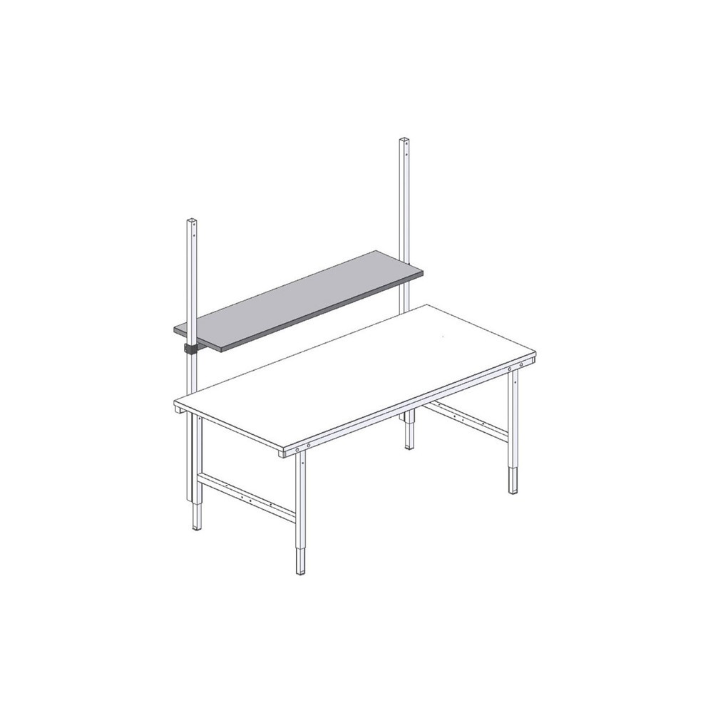 Productafbeelding nr. 2: Aflegvlak voor paktafelsysteem, hout, hxbxd 30 x 1.600 x 400 mm