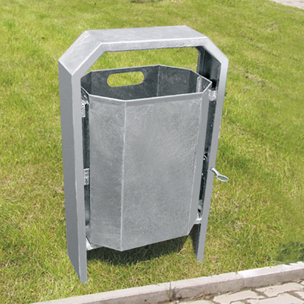 Product afbeelding: Afvalbak, achthoekig, plaatstaal