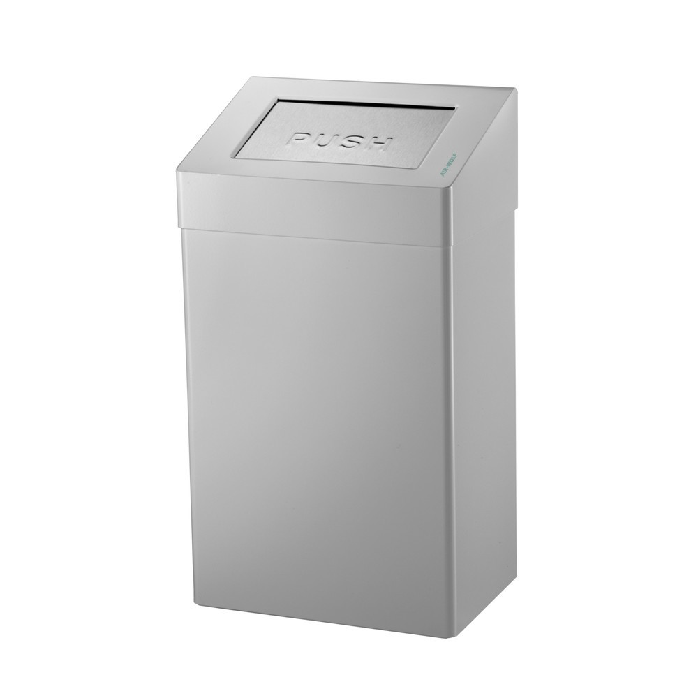 Product afbeelding: Afvalbak Air-Wolf inhoud 50 liter geborsteld roestvrij staal