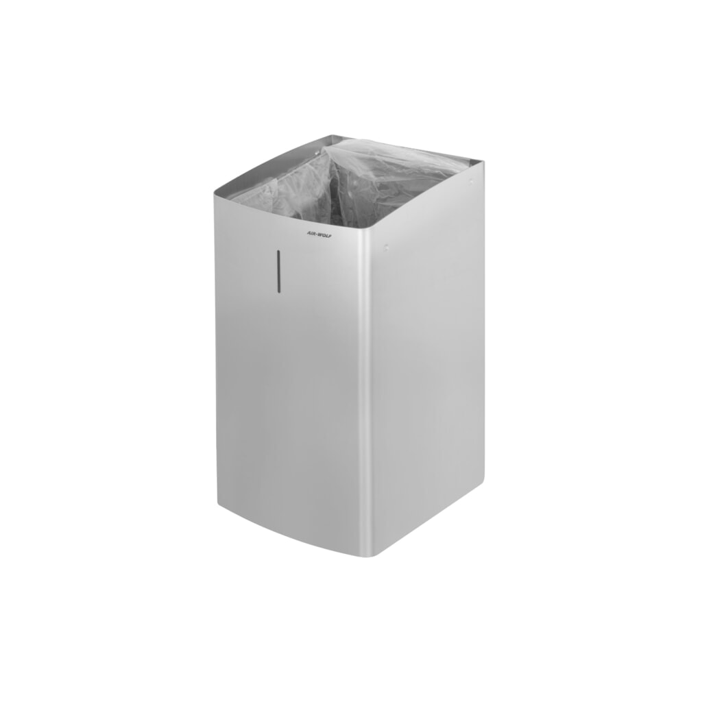 Afvalbak Air-Wolf met inhoud 27 liter geborsteld roestvrij staal Productafbeelding nr. 2: Afvalbak Air-Wolf met inhoud 27 liter geborsteld roestvrij staal