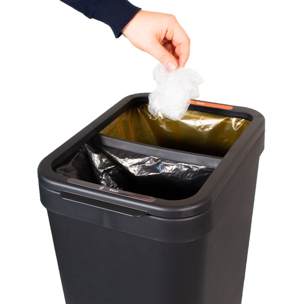 Productafbeelding nr. 3: Afvalbak BON TON Circubin, van 100% gerecycled polypropyleen, 2 x 20 liter, open, antraciet