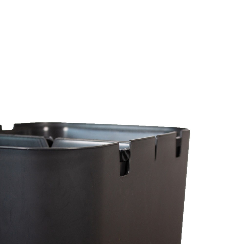 Productafbeelding nr. 6: Afvalbak BON TON Circubin, van 100% gerecycled polypropyleen, 2 x 20 liter, open, antraciet