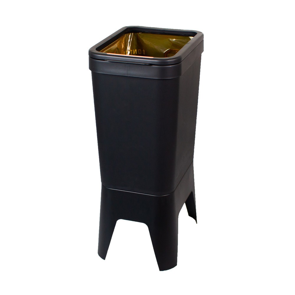 Product afbeelding: Afvalbak BON TON Circubin, van 100% gerecycled polypropyleen, 40 liter, open, antraciet