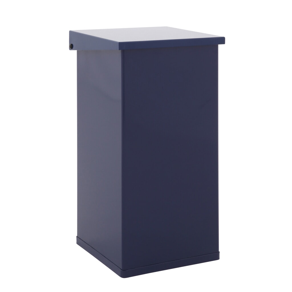 Afvalbak CARRO Lift met sluitmechanisme met demping, 55 liter, van aluminium, blauw Product afbeelding: Afvalbak CARRO Lift met sluitmechanisme met demping, 55 liter, van aluminium, blauw