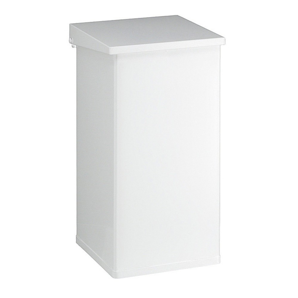 Product afbeelding: Afvalbak CARRO Lift met sluitmechanisme met demping, 55 liter, van aluminium, wit