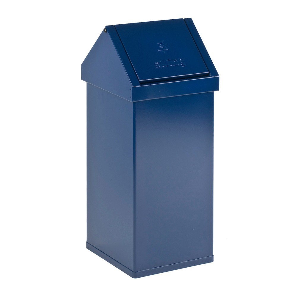 Product afbeelding: Afvalbak CARRO Swing, 55 liter, van aluminium, blauw