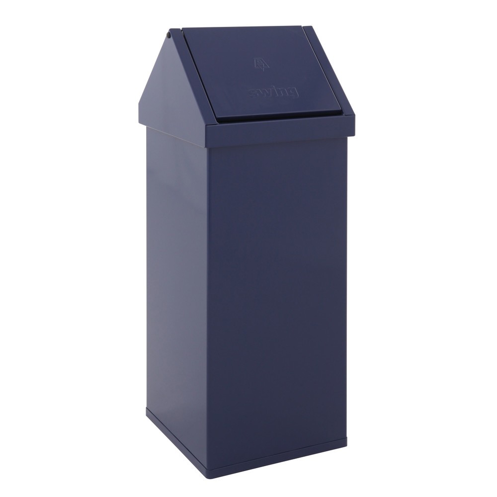 Product afbeelding: Afvalbak CARRO Swing, 110 liter, van aluminium, blauw