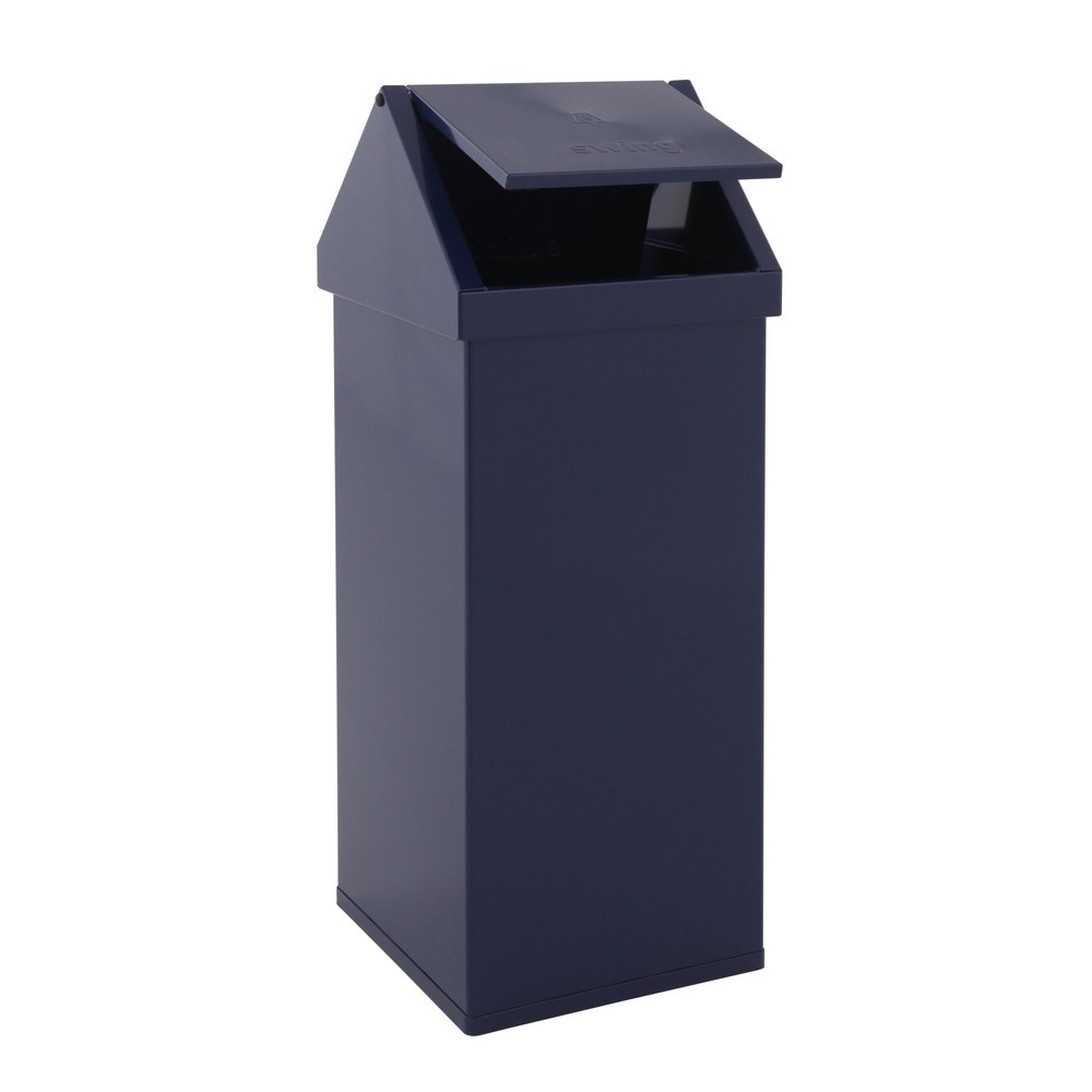 Productafbeelding nr. 2: Afvalbak CARRO Swing, 110 liter, van aluminium, blauw