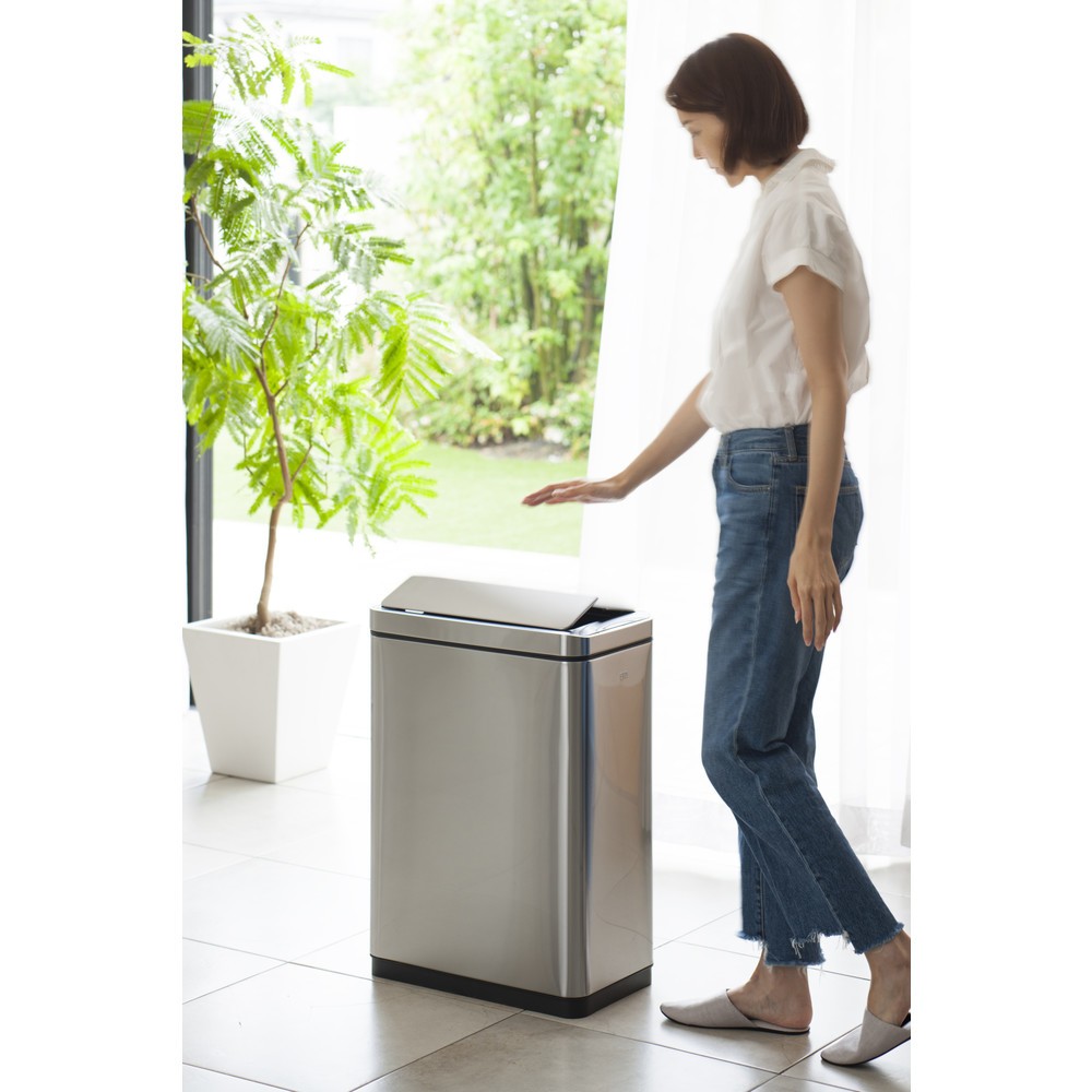 Productafbeelding nr. 18: Afvalbak EKO Deluxe Phantom Sensor, 45 liter, mat roestvrij staal