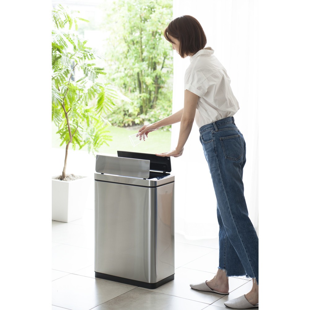 Productafbeelding nr. 19: Afvalbak EKO Deluxe Phantom Sensor, 45 liter, mat roestvrij staal