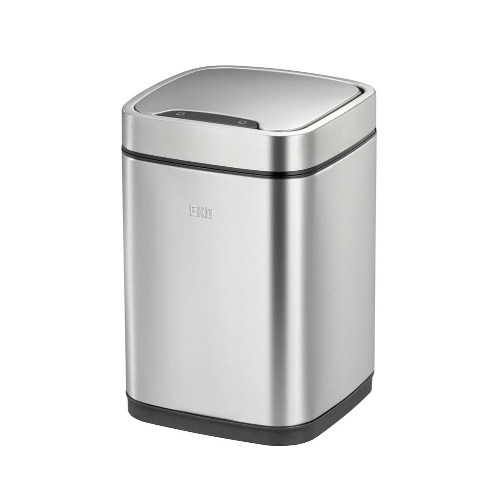 Product afbeelding: Afvalbak EKO EcoSmart, met sensor, 6 liter, mat roestvrij staal