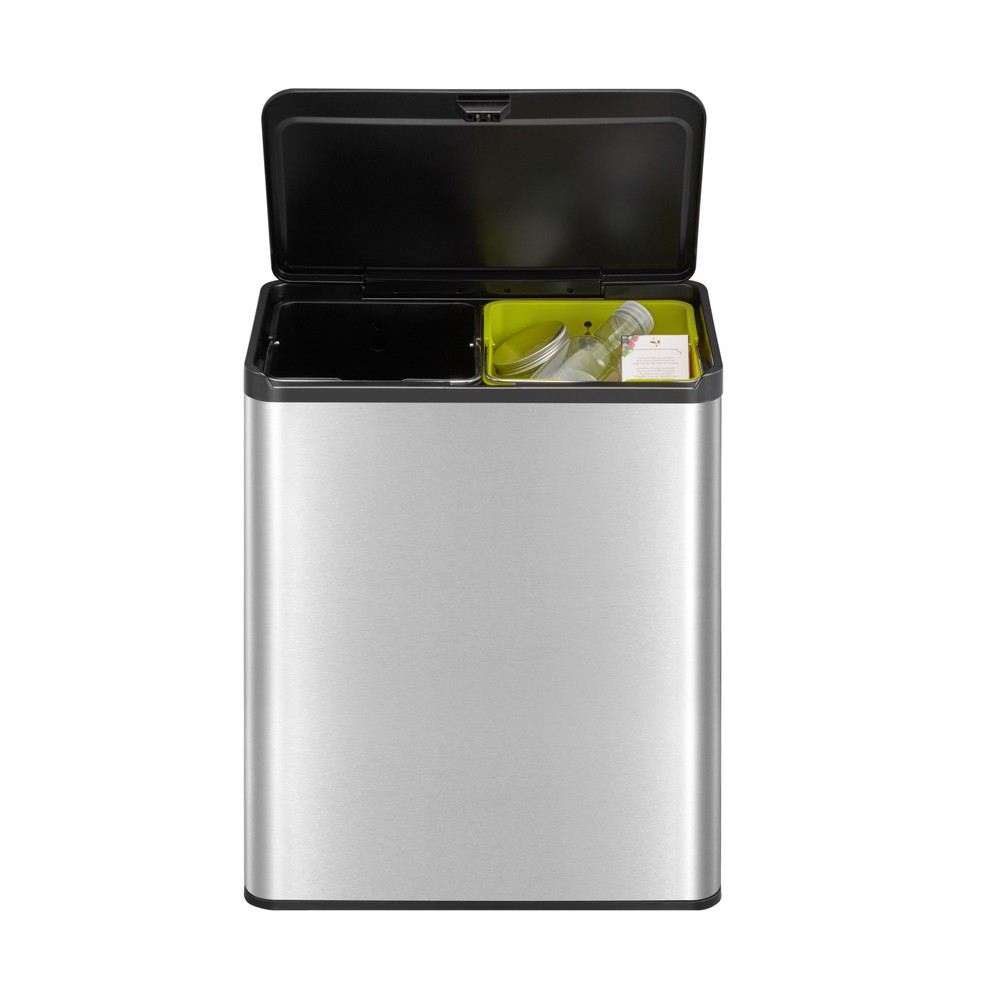 Productafbeelding nr. 2: Afvalbak EKO Essential Touch, 2x20 liter, mat roestvrij staal