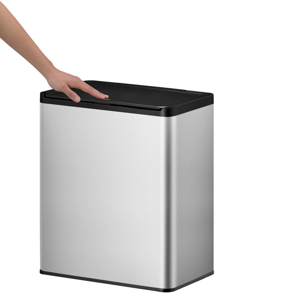 Productafbeelding nr. 5: Afvalbak EKO Essential Touch, 2x20 liter, mat roestvrij staal
