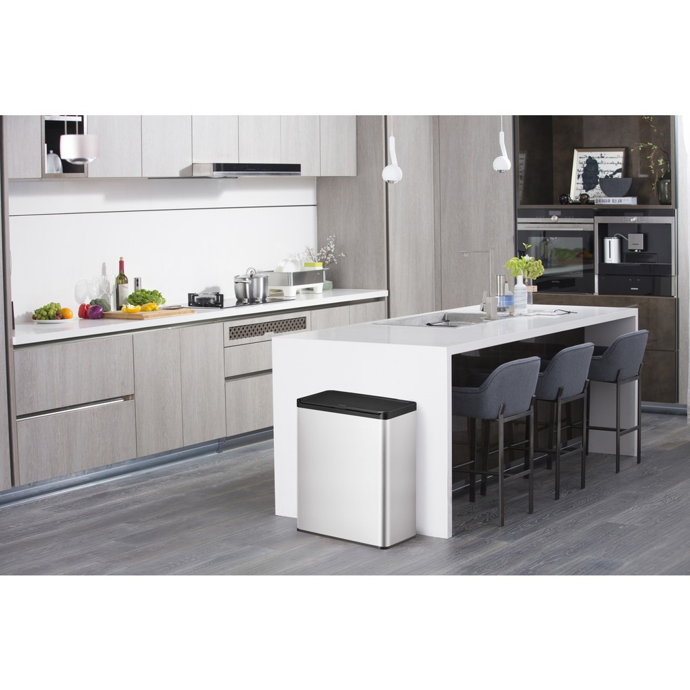 Productafbeelding nr. 6: Afvalbak EKO Essential Touch, 2x20 liter, mat roestvrij staal