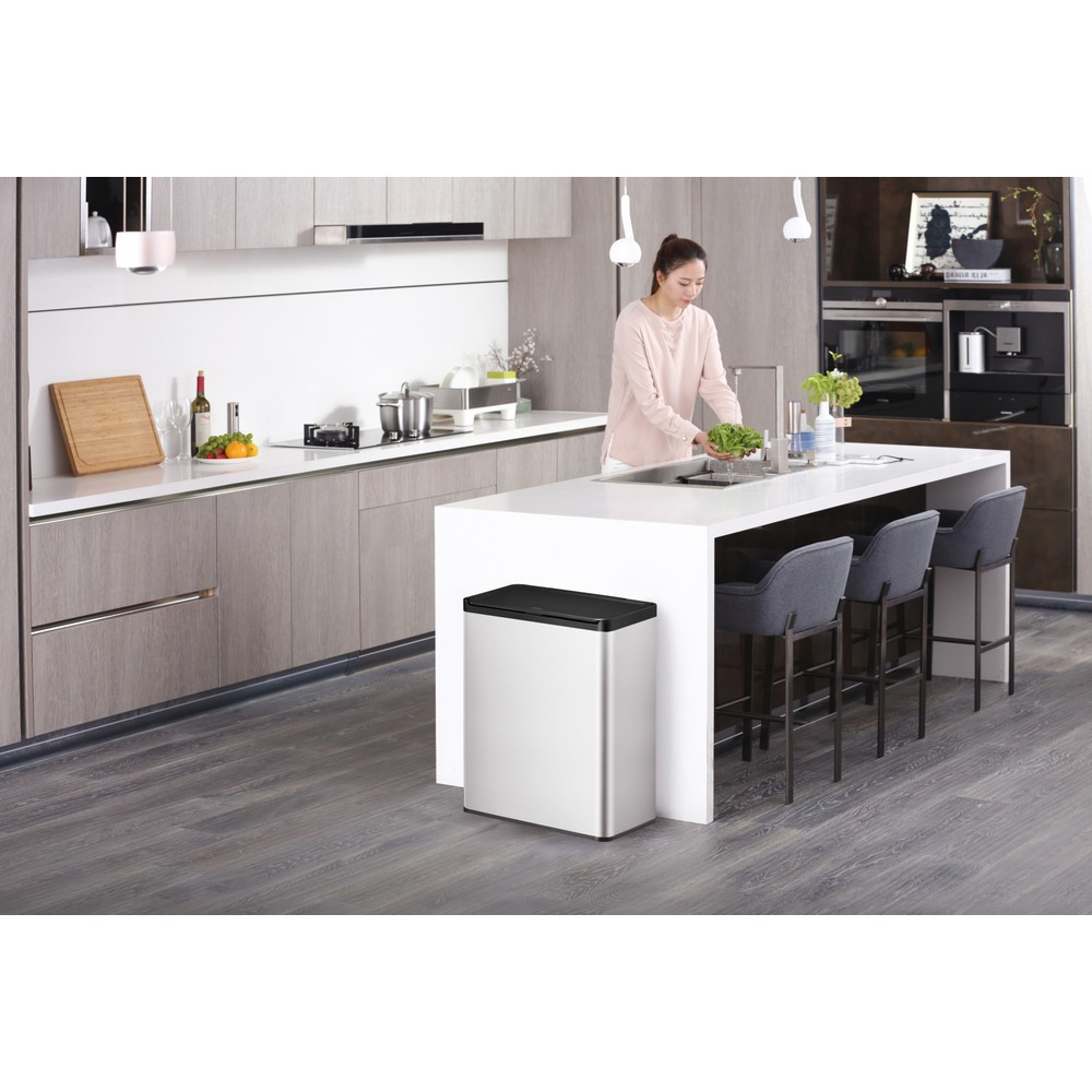 Productafbeelding nr. 7: Afvalbak EKO Essential Touch, 2x20 liter, mat roestvrij staal