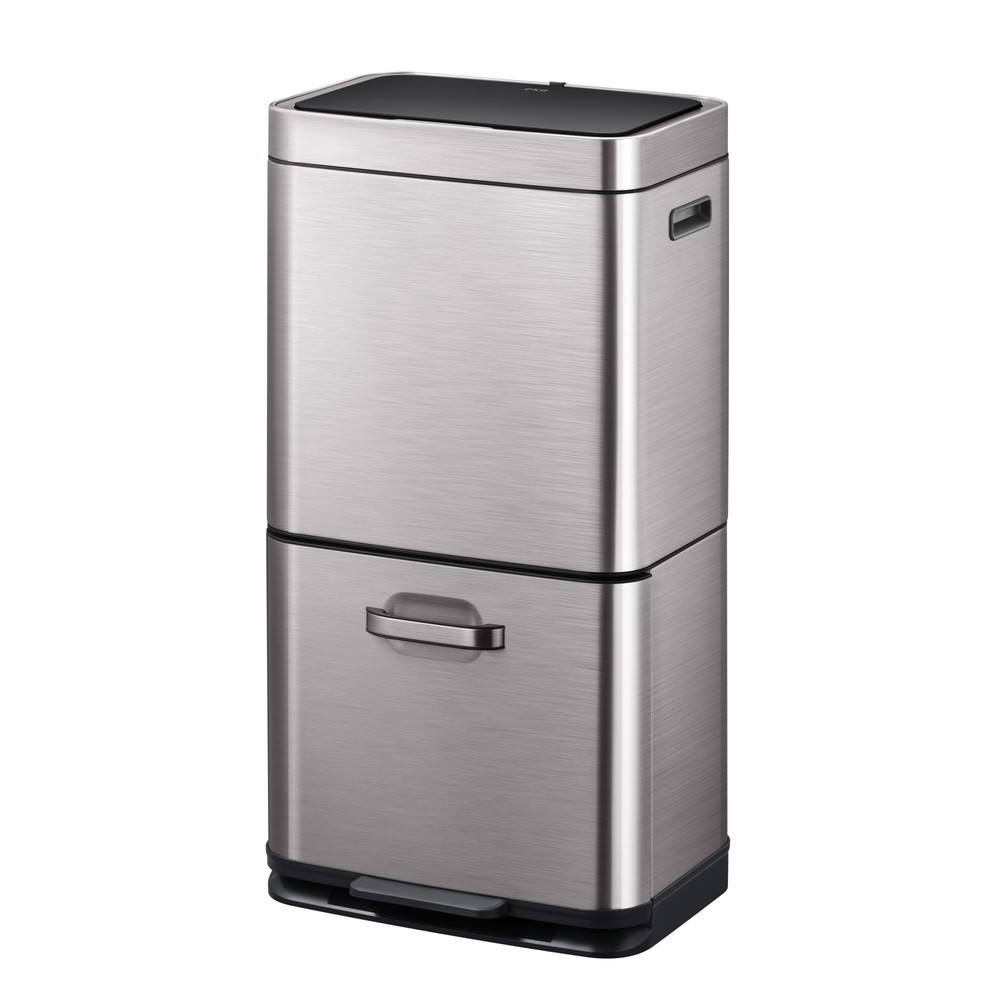 Product afbeelding: Afvalbak EKO Himalaya, met sensor, 1x35 + 1x25 liter, mat roestvrij staal