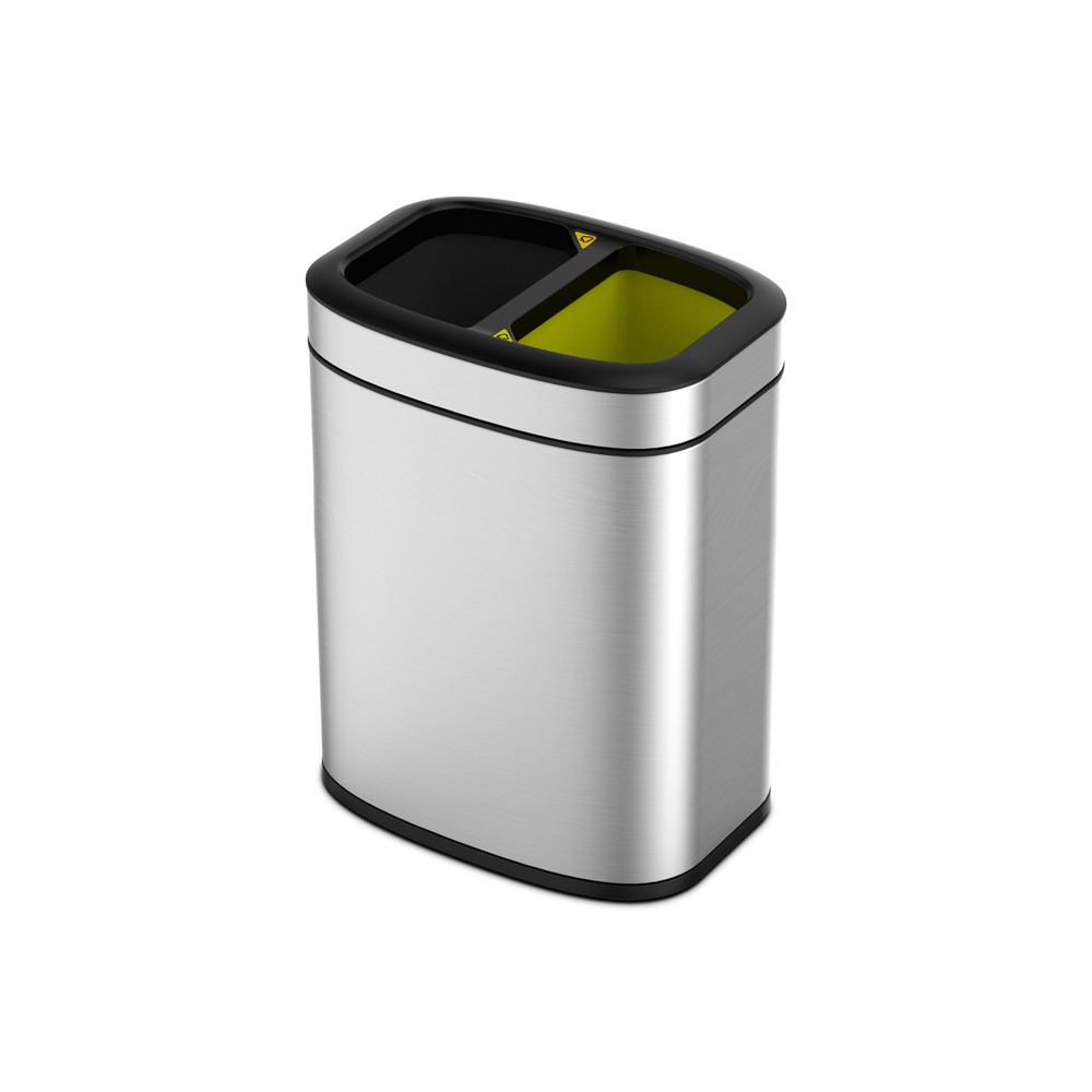 Product afbeelding: Afvalbak EKO OLI-Cube afvalbak, 2x10 liter, mat roestvrij staal
